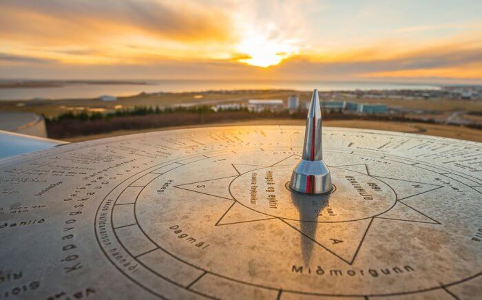 the midnight sun in Iceland