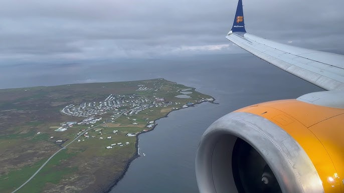 Welcome to Iceland, air edition A plane wing gliding over Reykjanes Peninsula, just minutes before your feet touch Icelandic ground.